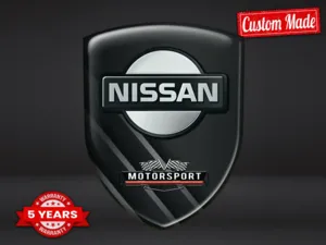 Nissan Insignias En Relieve Calidad Elegante Etiquetas Cúpula